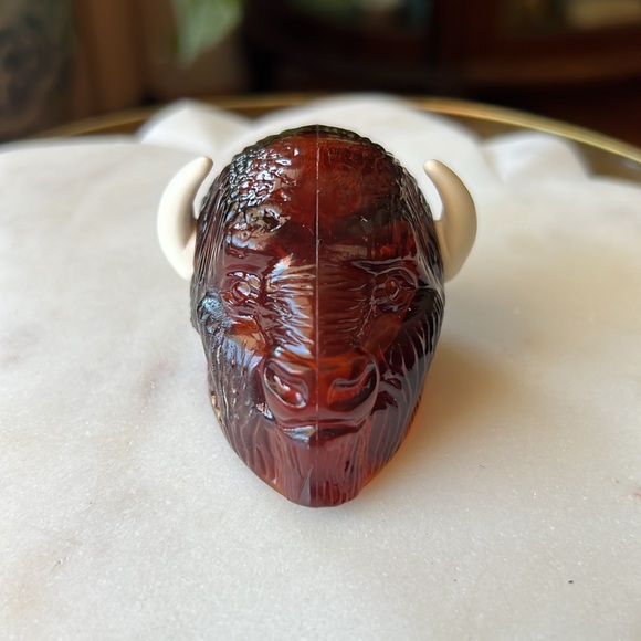 Vintage Avon American Buffalo Wild Country After Shave Decanter Glass Bottle - Picture 12 of 13